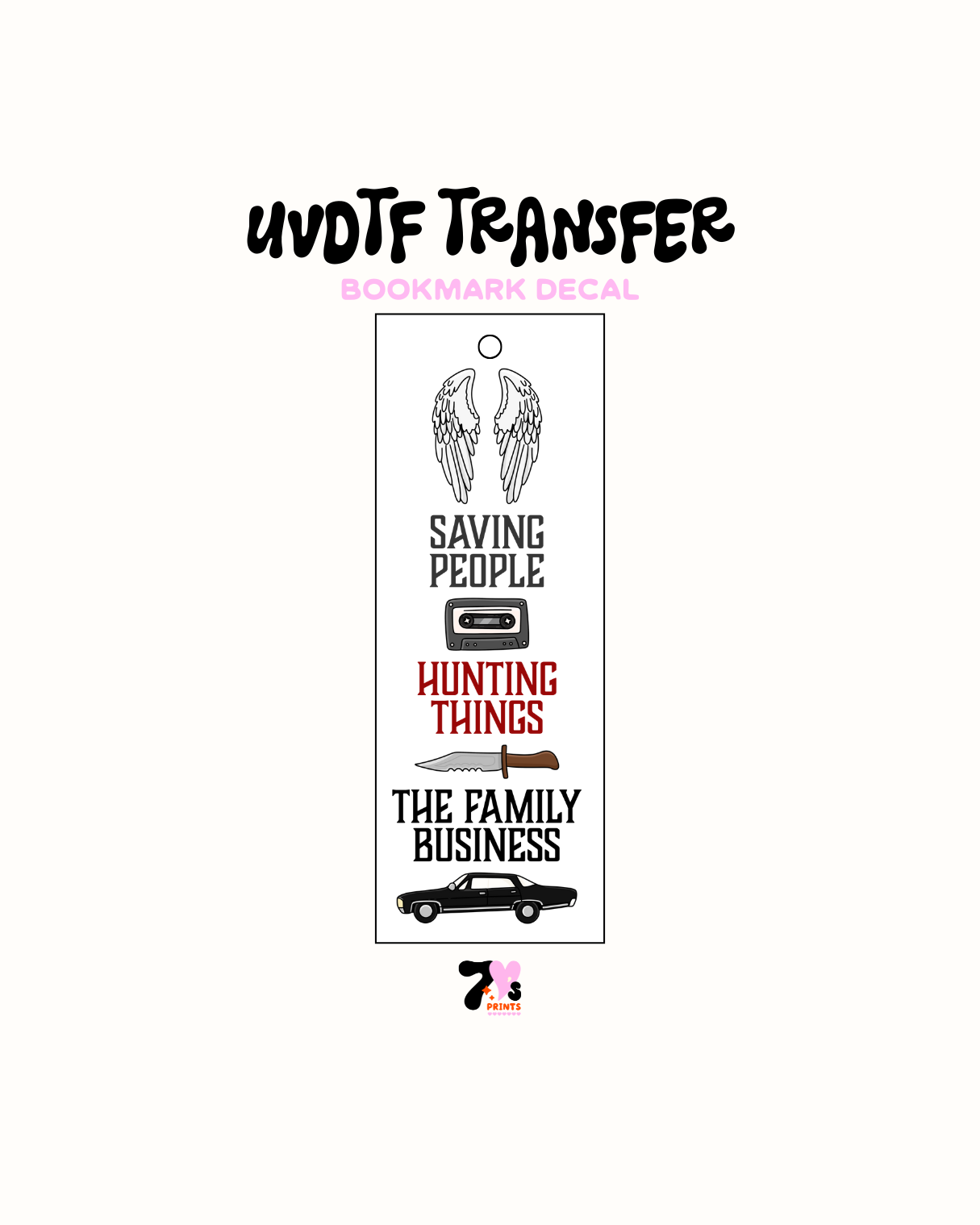 Saving people - UVDTF Bookmark Decal