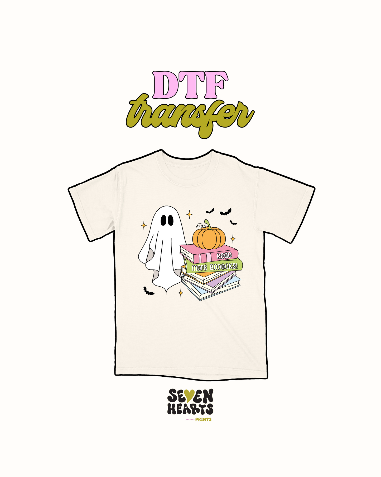 Fantasmas y libros - Transferencia DTF