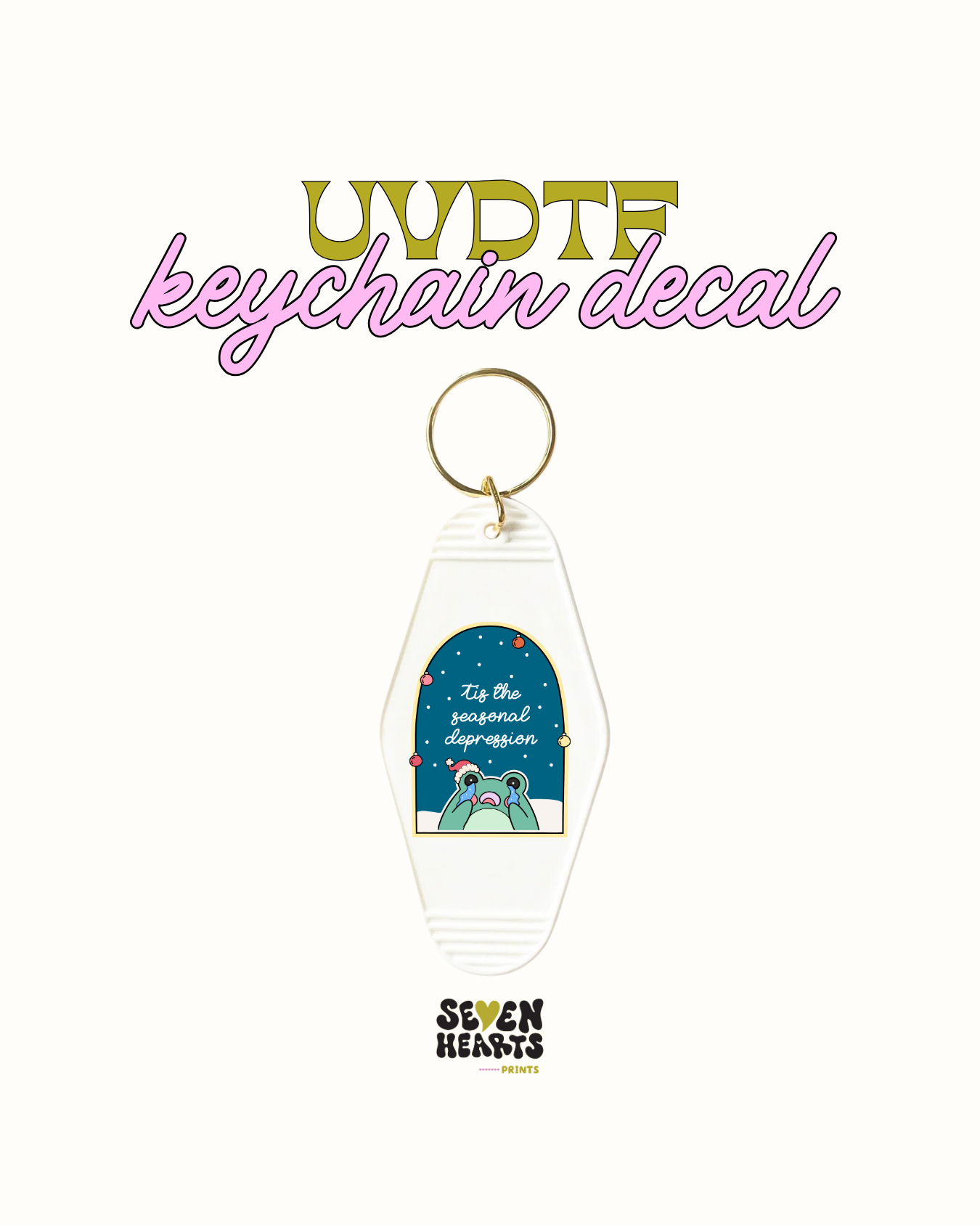its the sesonal of depression - Keychain Decal Set of 5 UVDTF