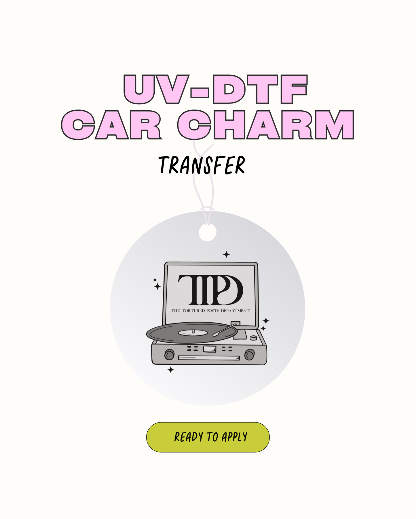 TTPD 3- Calcomanía de encanto de coche