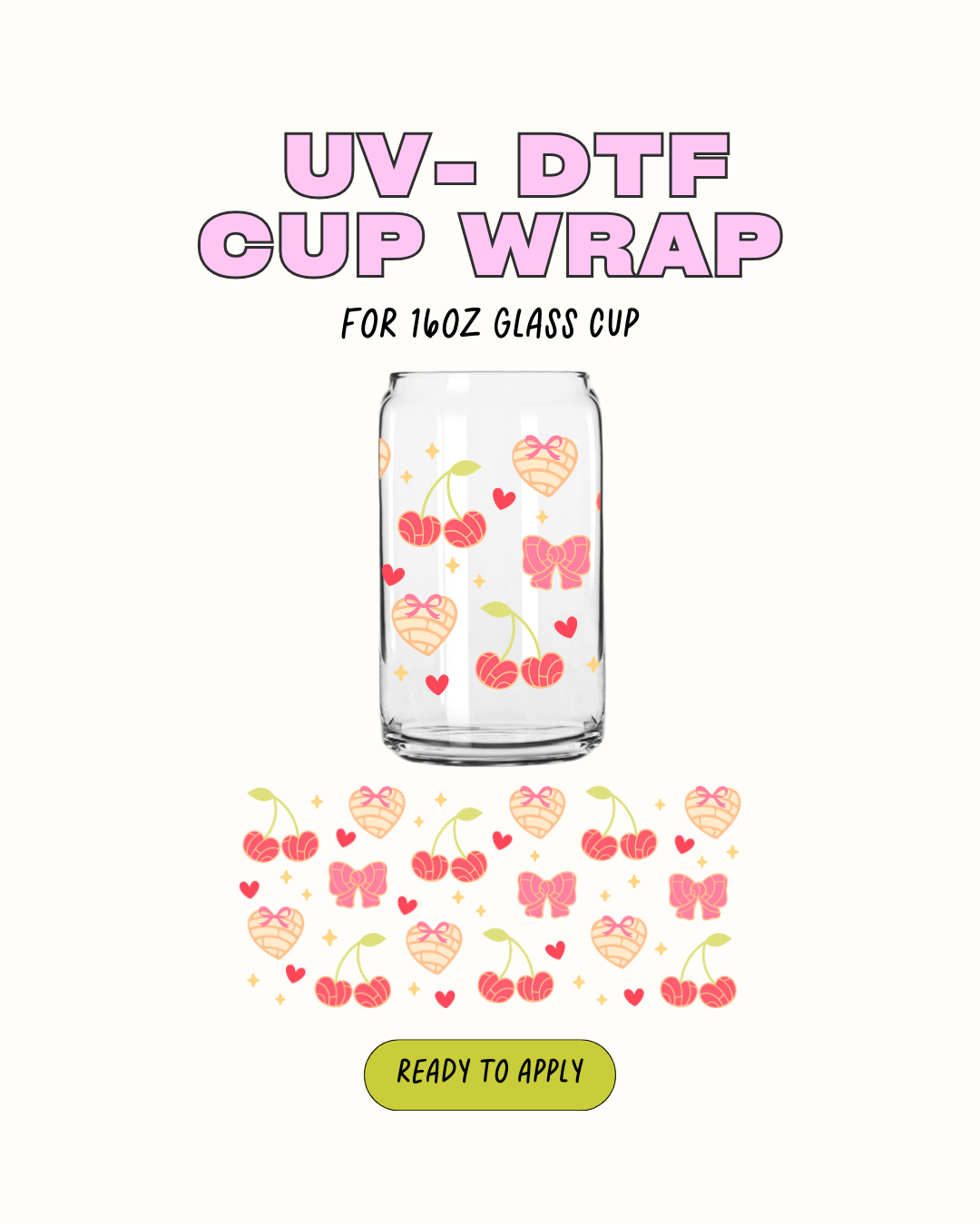 cherry conchas - UVDTF