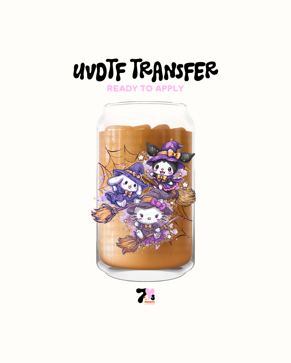 Kitty witches Halloween - UVDTF Decal
