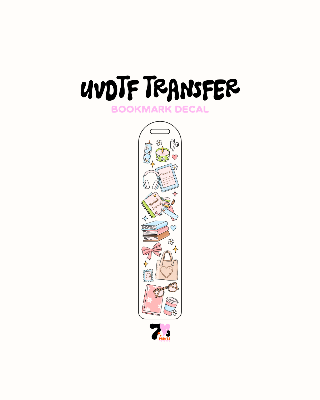 Headphones journal - UVDTF Bookmark Decal