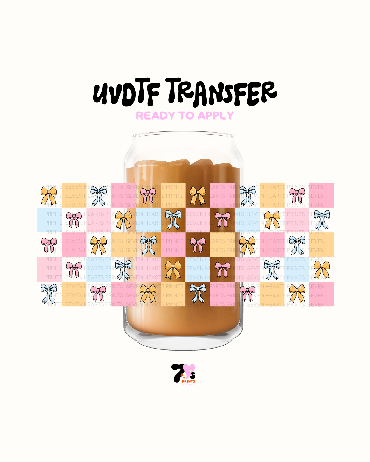 Checkeers and bows - UVDTF Wrap