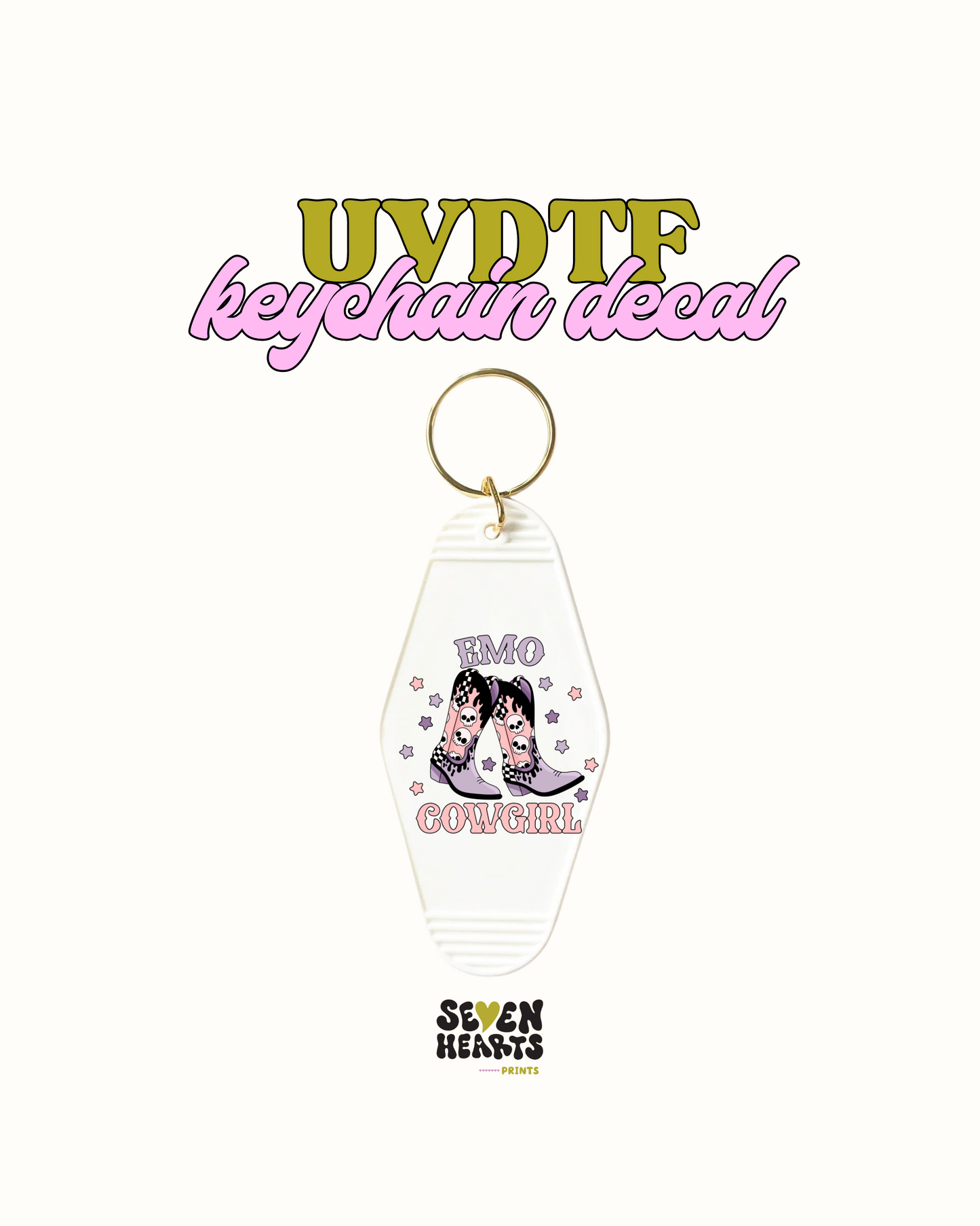 Emo cowgirl - UVDTF Keychain