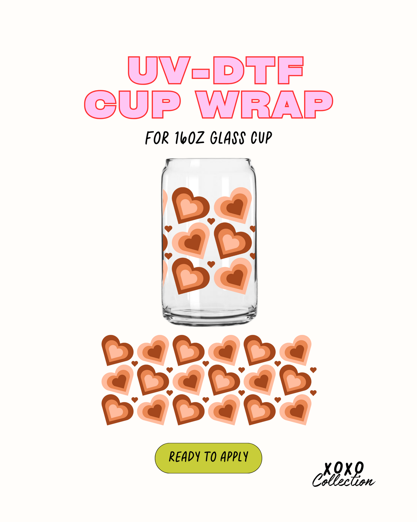 Corazones lindos - UVDTF
