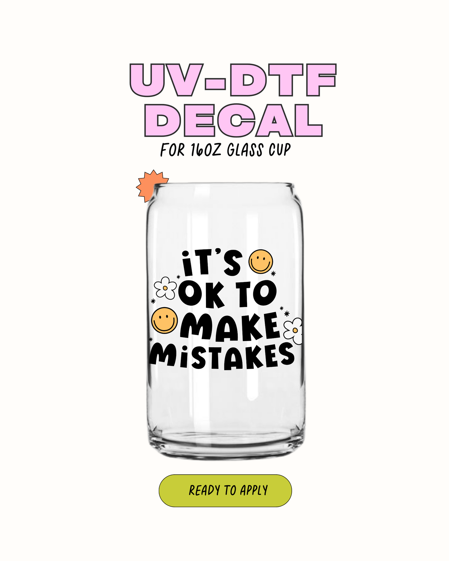 Its ok to Make Mistakes - UVDTF