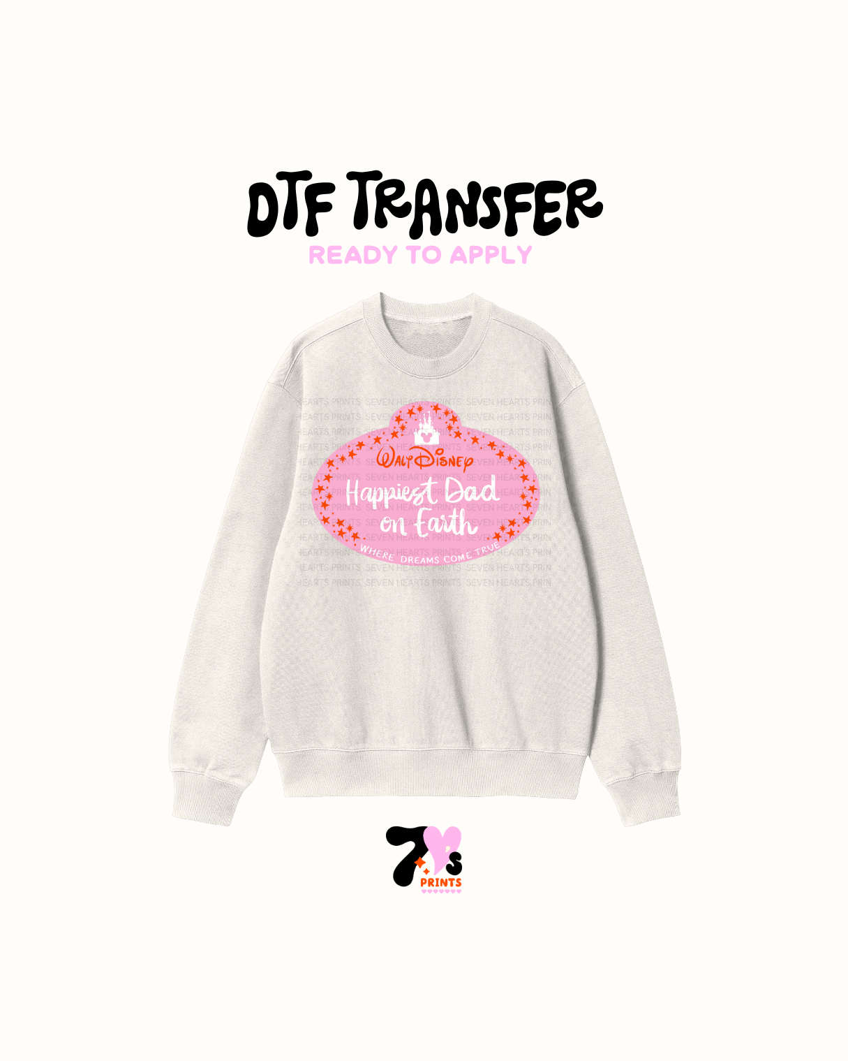 Pink happy dad - DTF Transfer