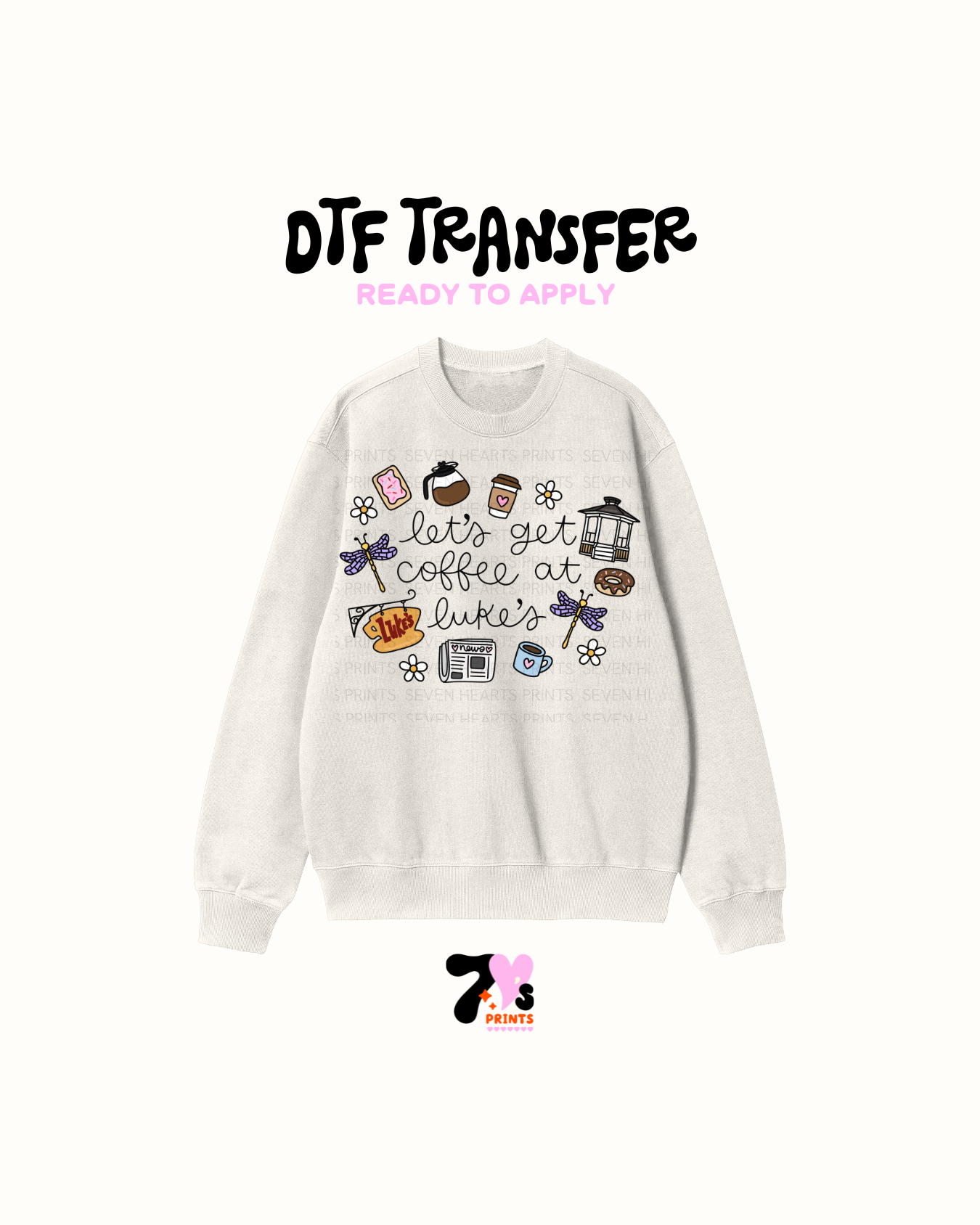 Lets Get Coffee at Lukes - DTF Transfers