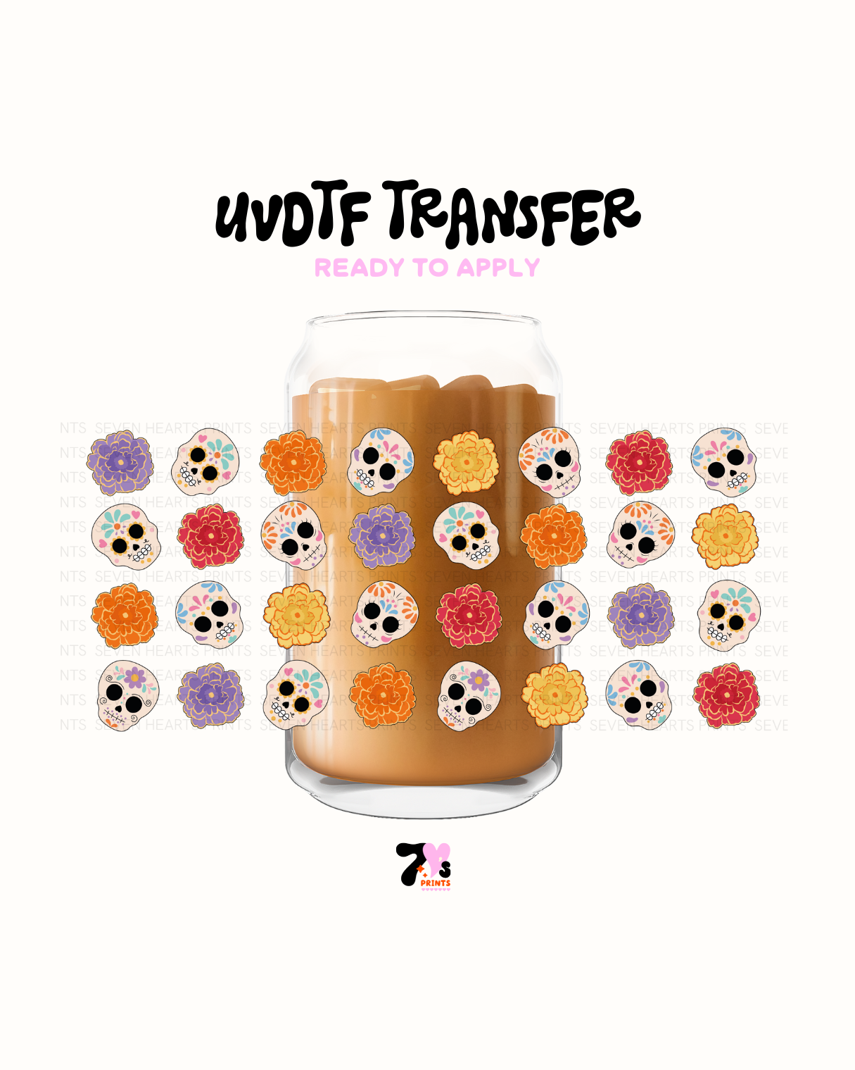 Dia de los muertos skulls - UVDTF Wraps