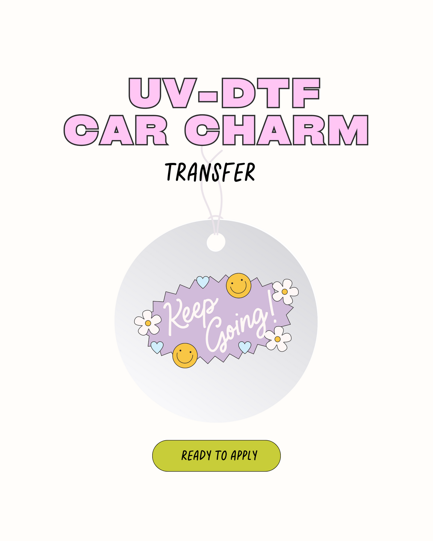 Kepp Going - Car Charm Decal