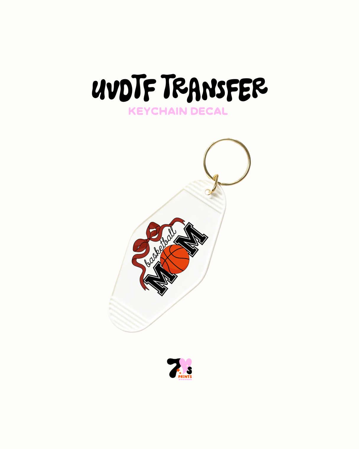 Basketball mom - UVDTF Keychain