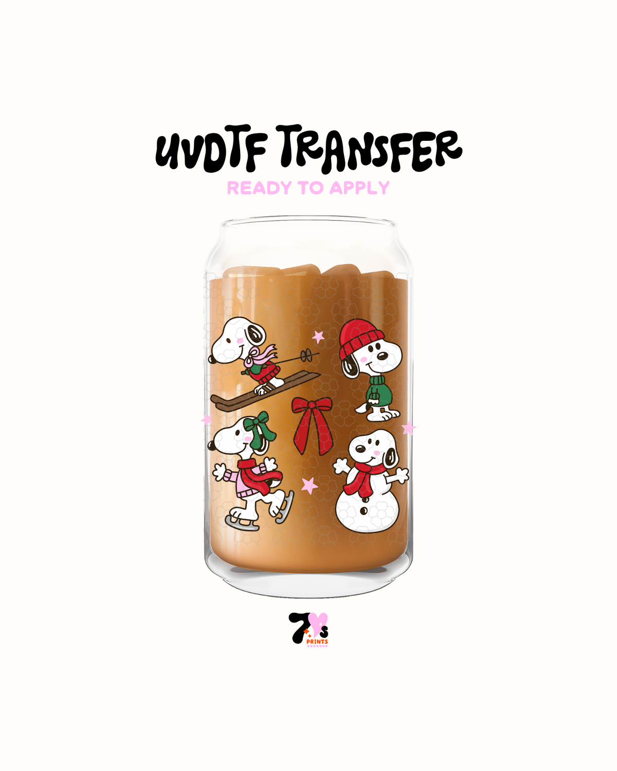 Snoopy Xmas - UVDTF Decal