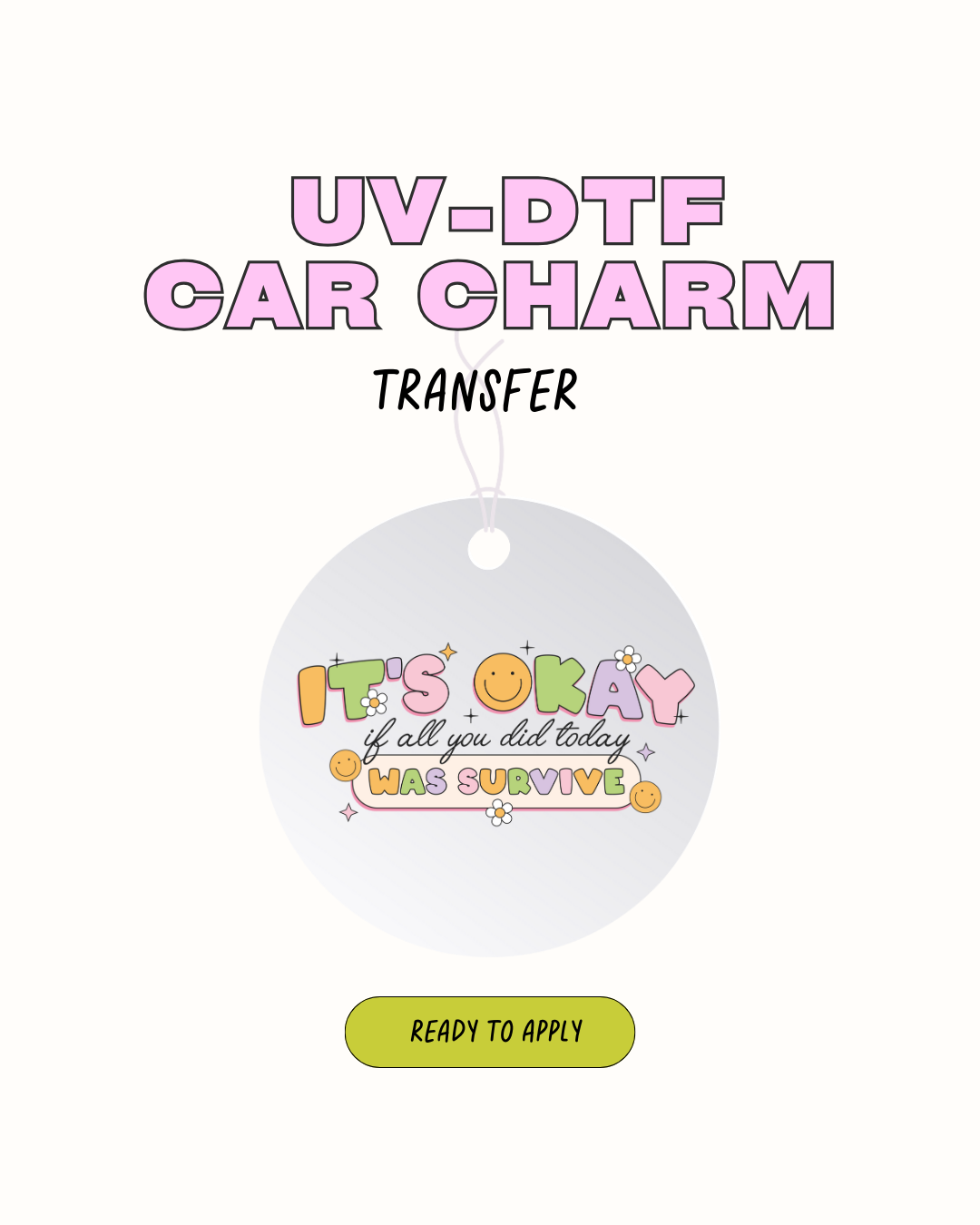 Está bien - Calcomanía de encanto de coche