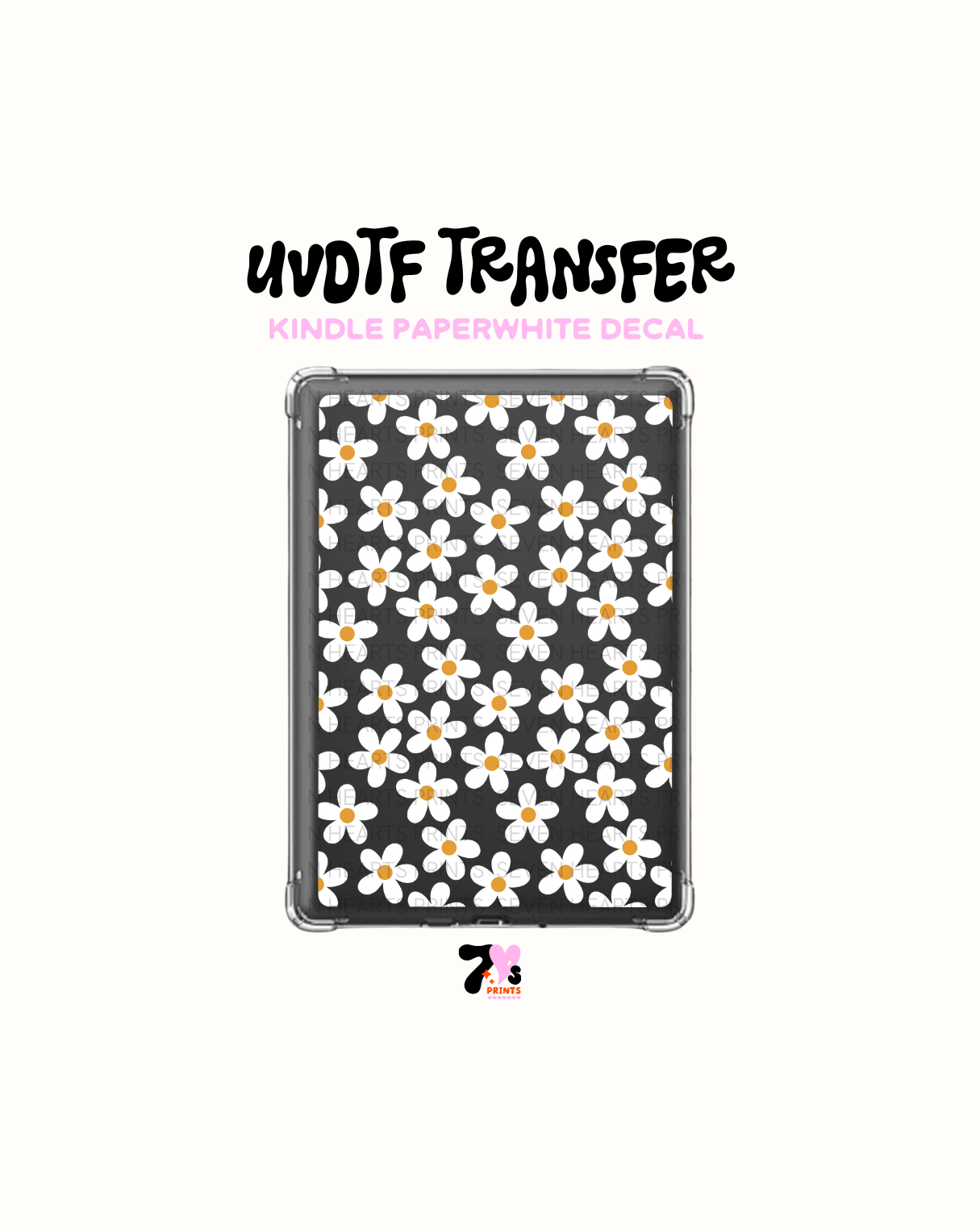 Flowers - UVDTF Kindle Decal
