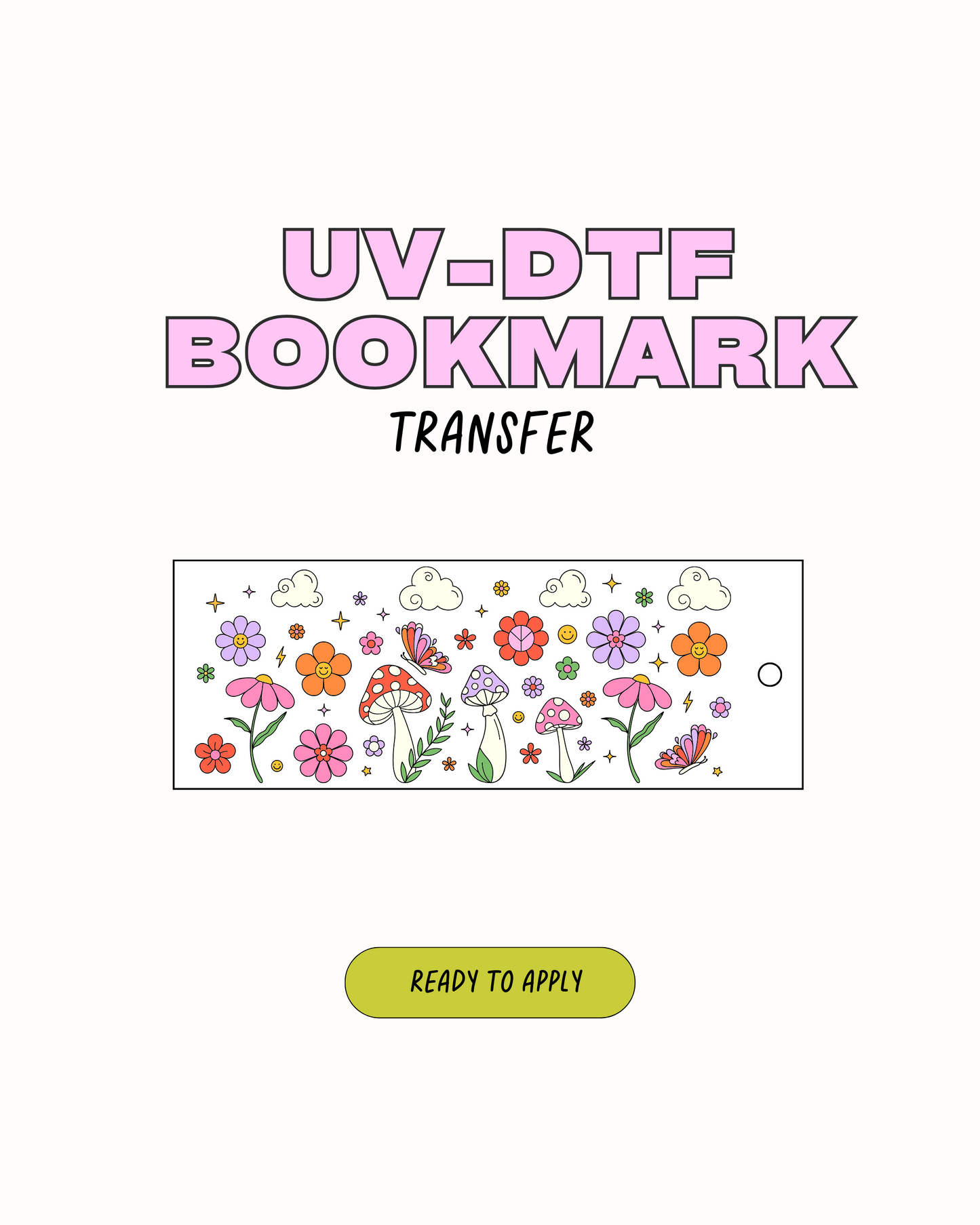 Garden Field - UVDTF Bookmark Decal