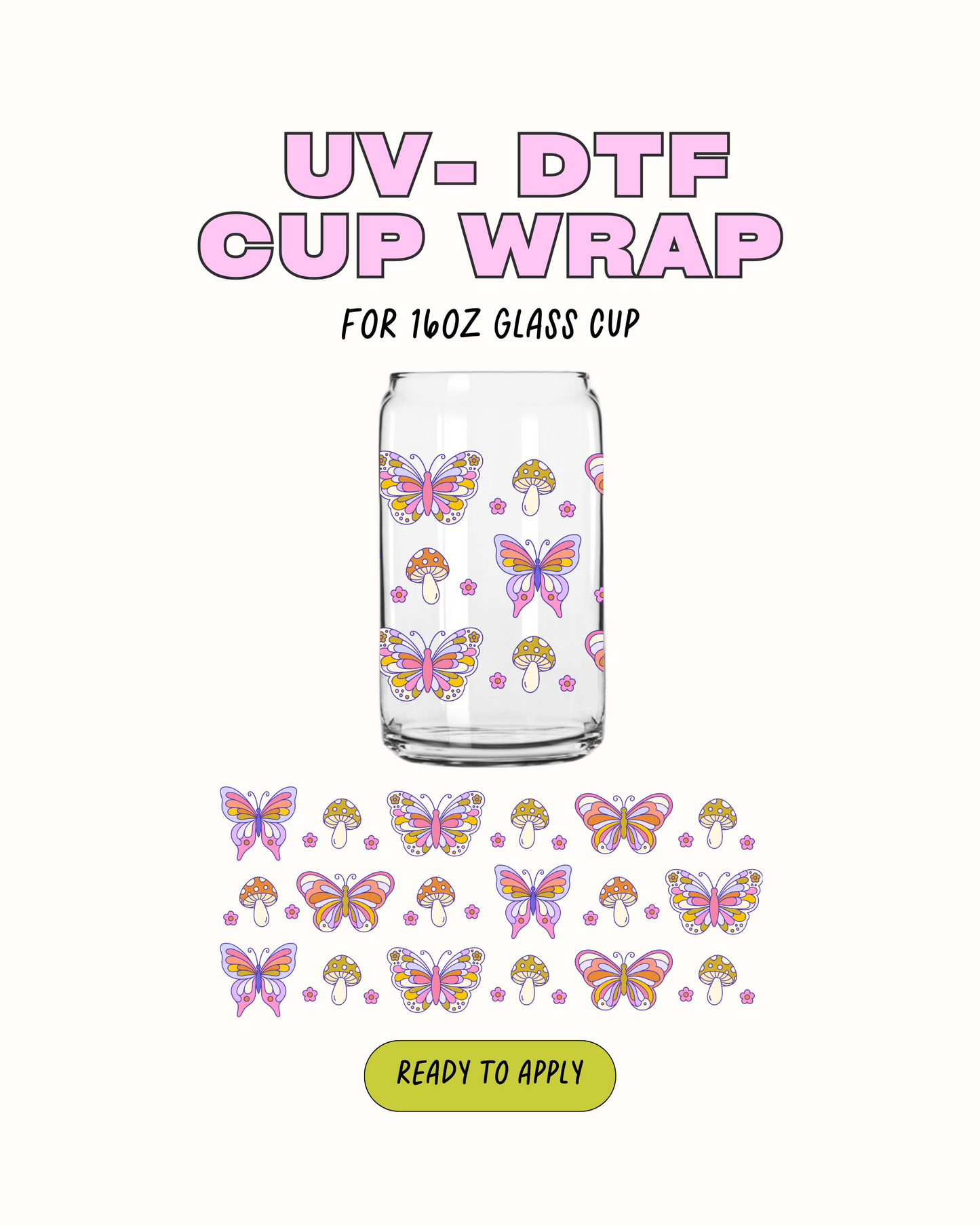 Mariposas de primavera - UV DTF