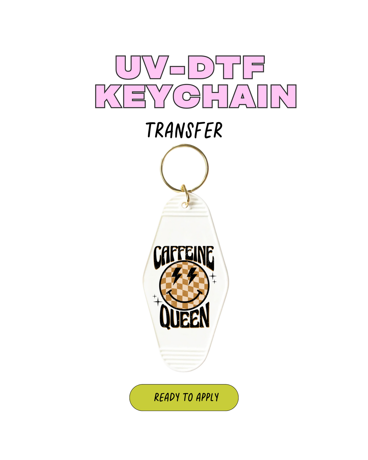 Queed cafeinado - Juego de calcomanías de llavero de 5