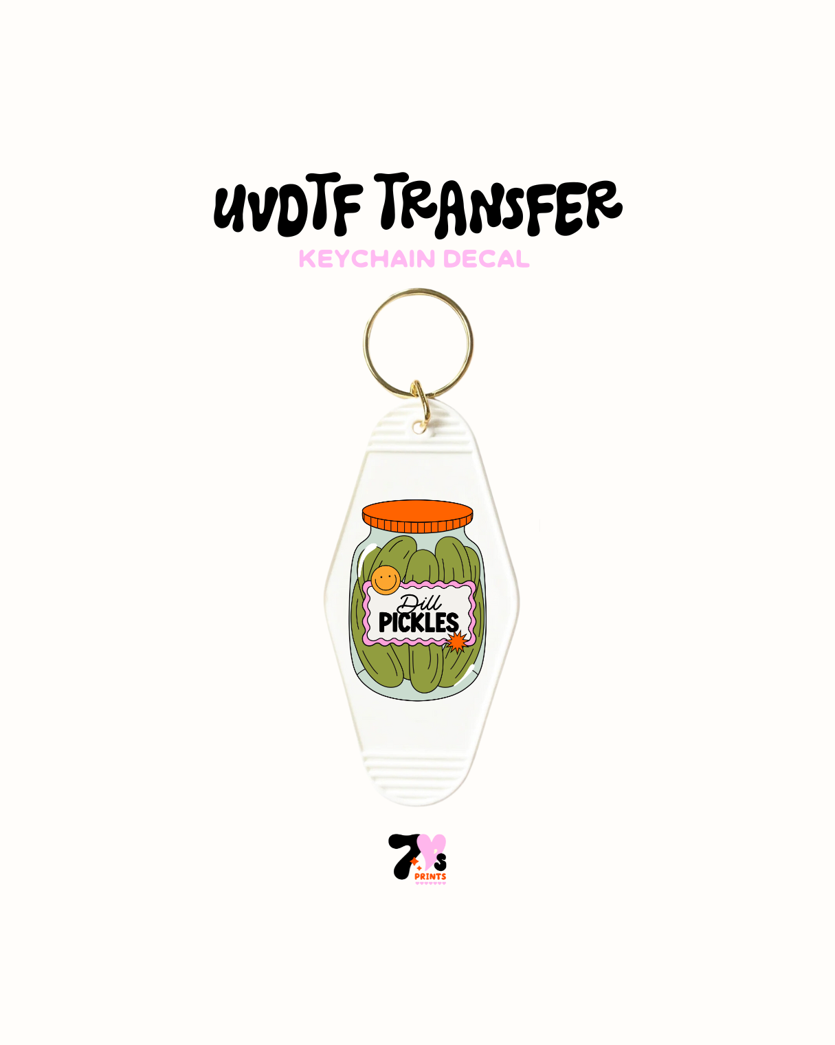 Dill Pickles- UVDTF Keychain