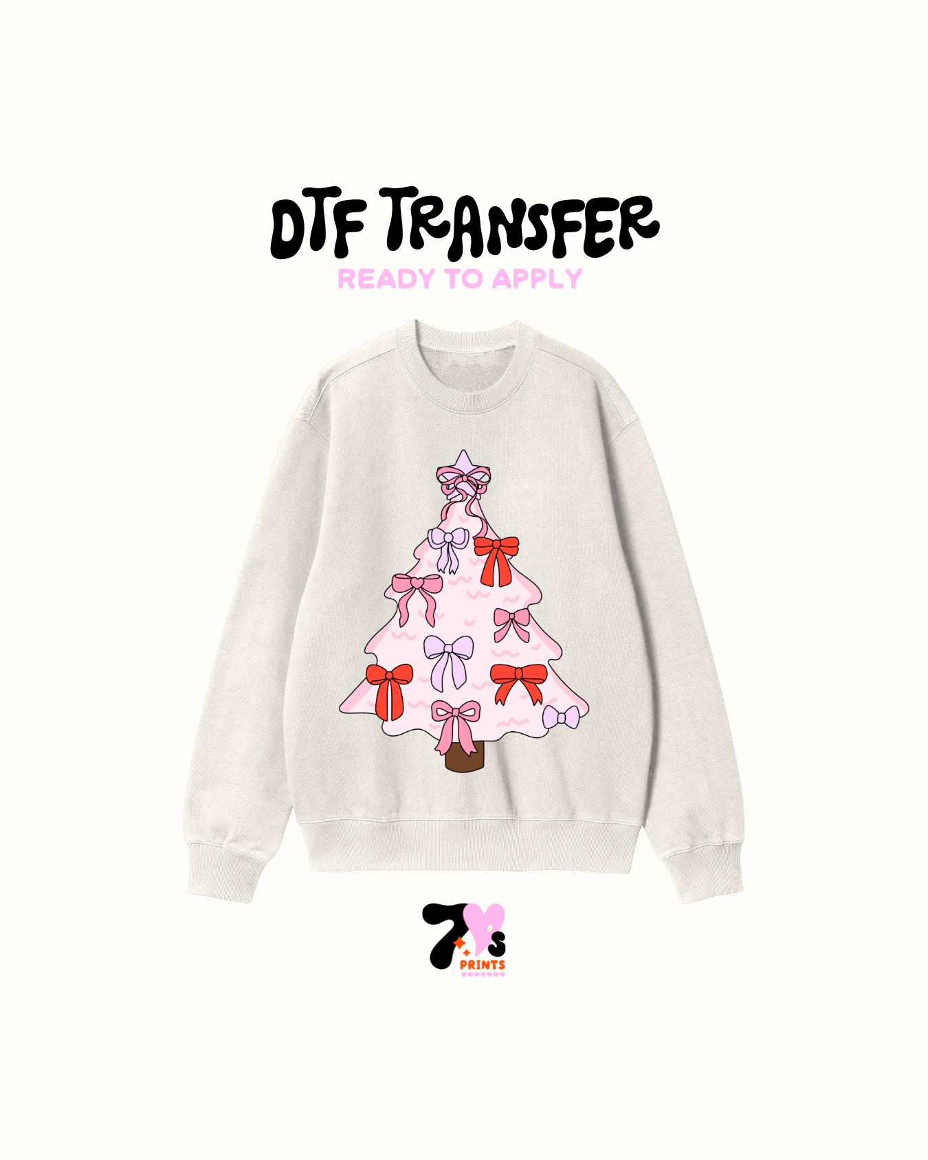 Xmas bows tree- DTF Transfers