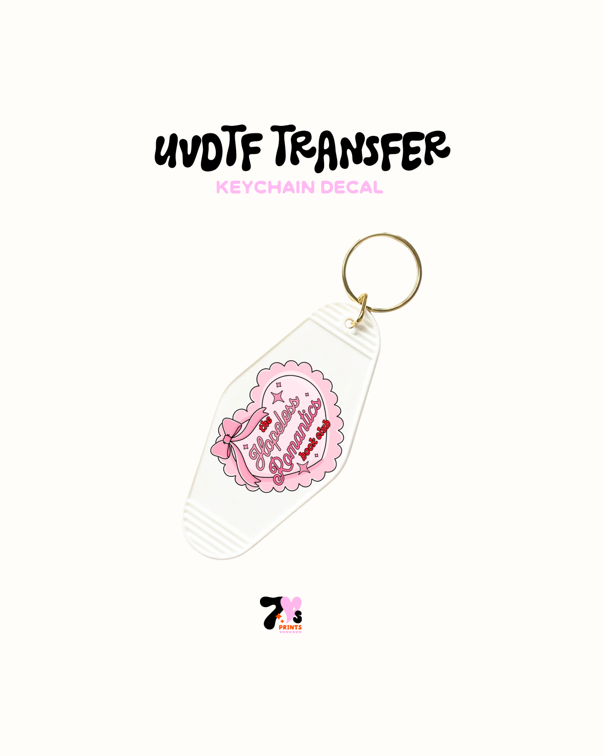 Hopeless romantic - UVDTF Keychain