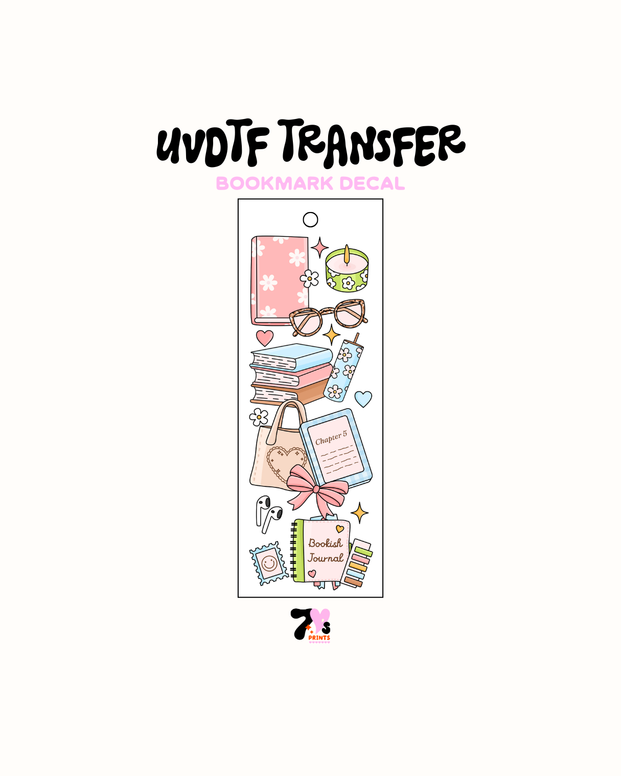 bookish journal - UVDTF Bookmark Decal