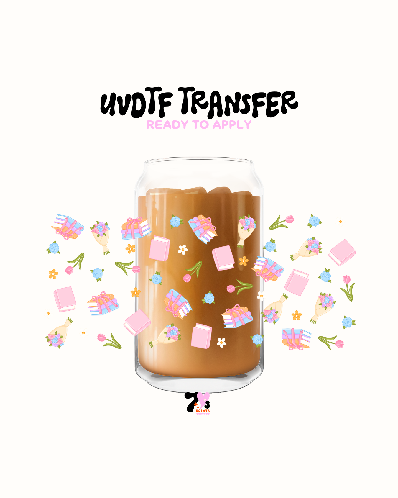 Books and Bouquet - UVDTF Wrap