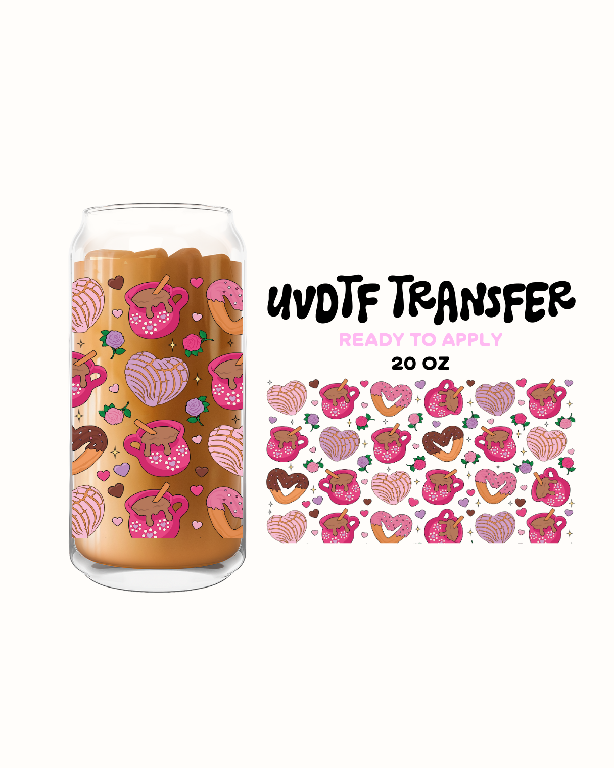 Cafecito and pan dulce - UVDTF 20oz Cup Wrap