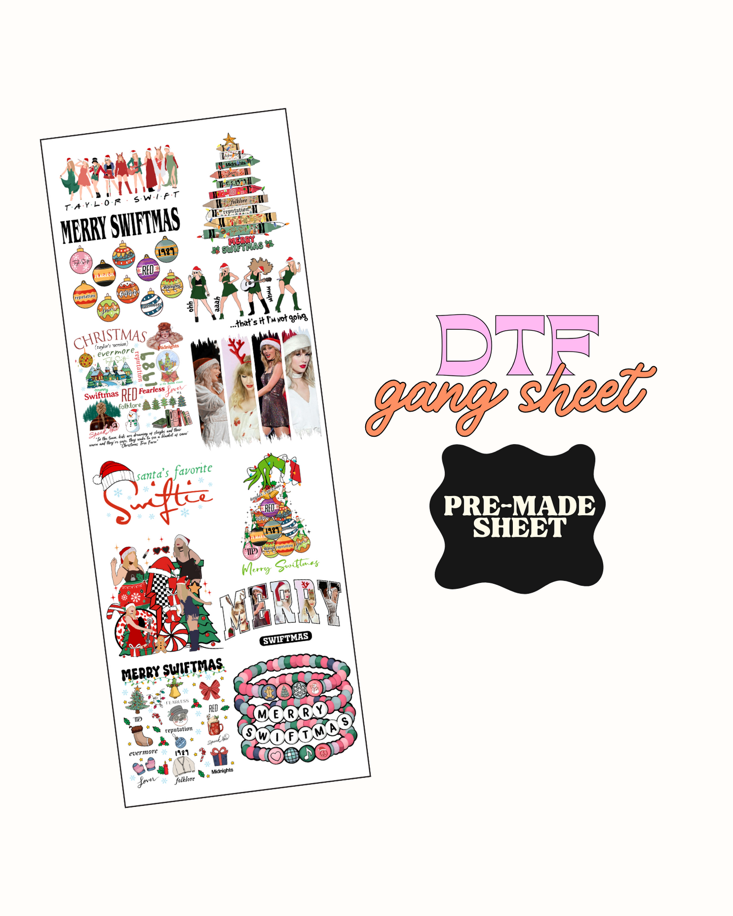 Merry Swiftmas - Pre Made DTF Gang sheet