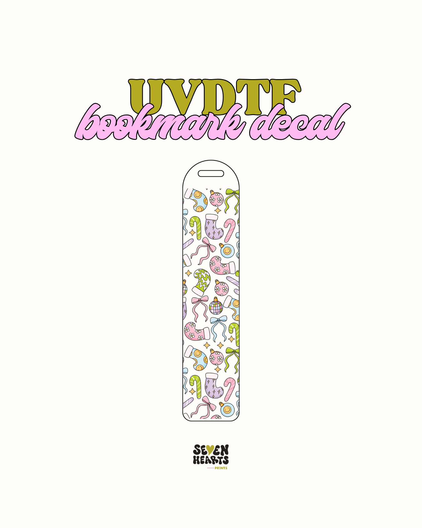 Xmas stockings - UVDTF Bookmark Decal UVDTF
