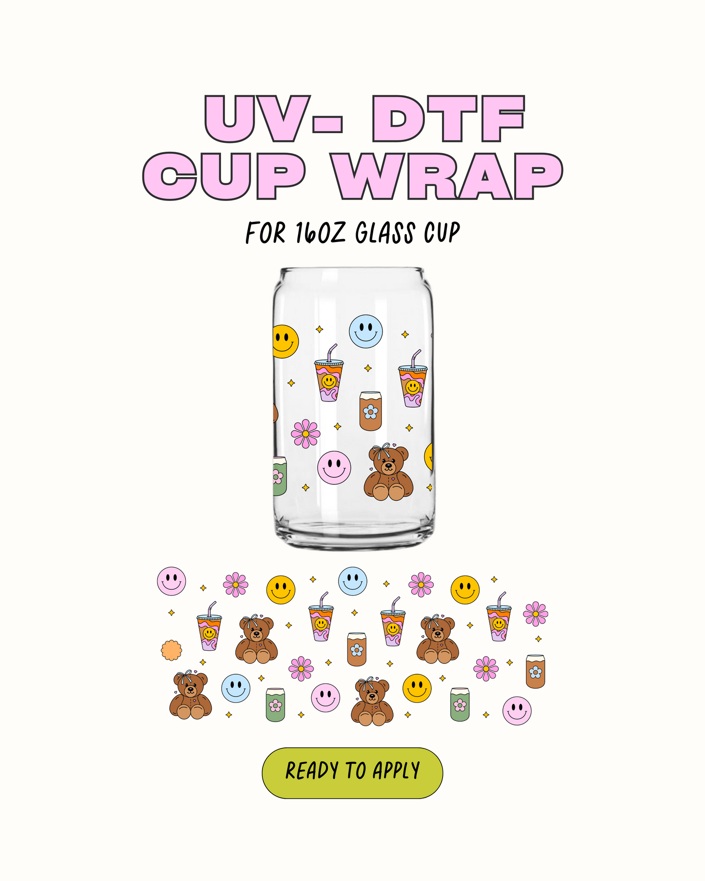 Teddy and Iced coffee - UVDTF