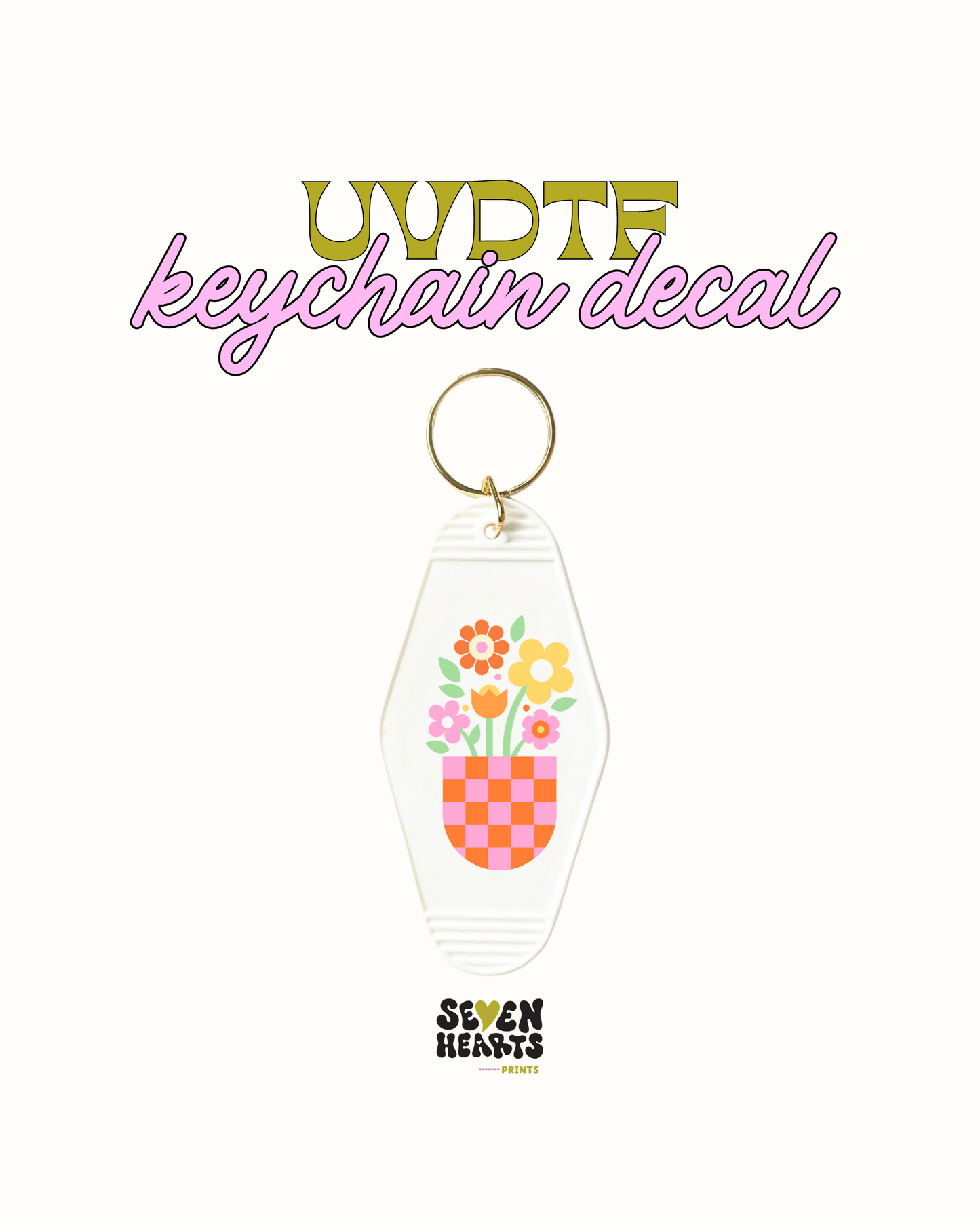 Flowers - UVDTF Keychain