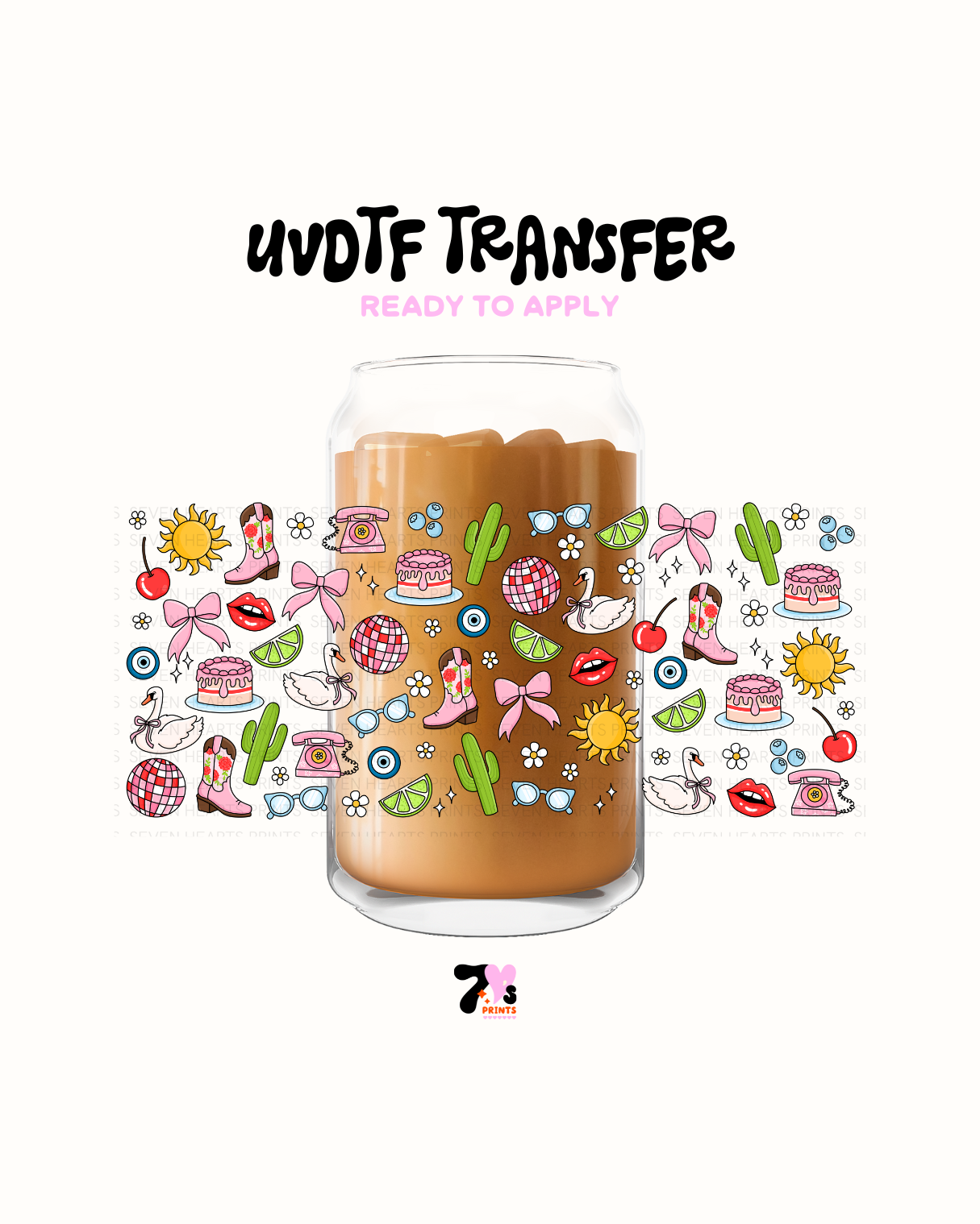 Country disco cowgirl boots - UVDTF Wraps