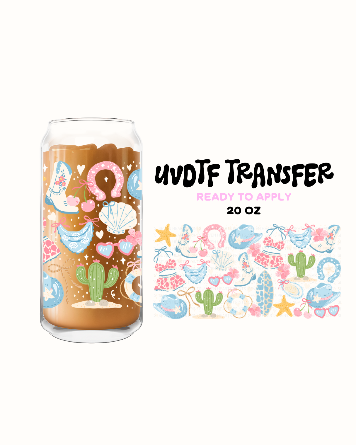 Beach Howdy - UVDTF 20oz Cup Wrap