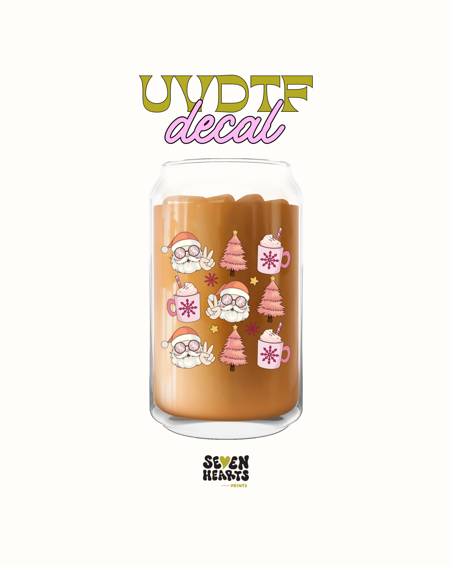 Santa clause and hot cocoa - UVDTF Decal