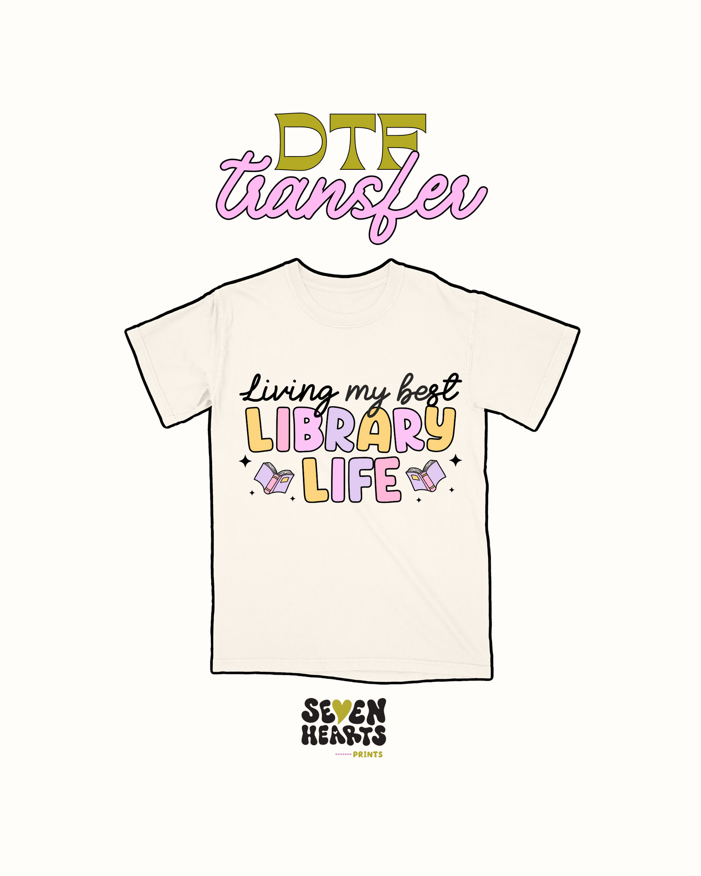 living my best library life - DTF Transfer