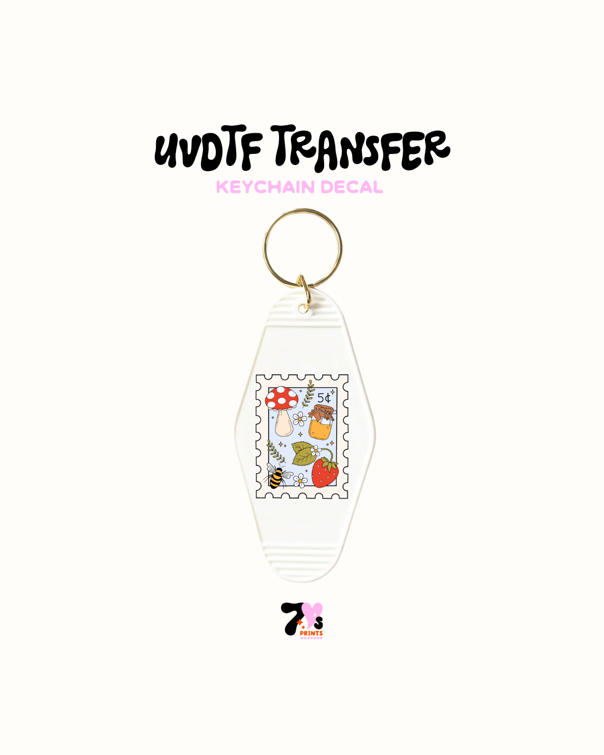 Cottage stamp - UVDTF Keychain