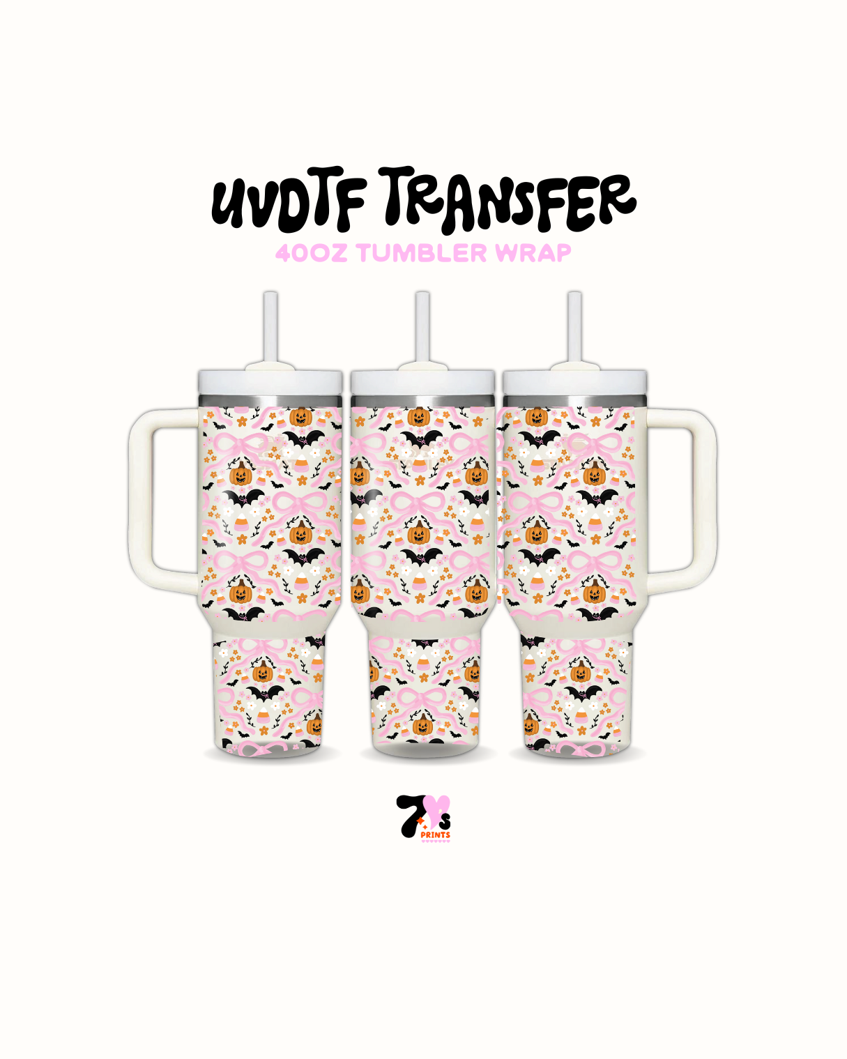 Pumpkin and bats - UVDTF Wrap