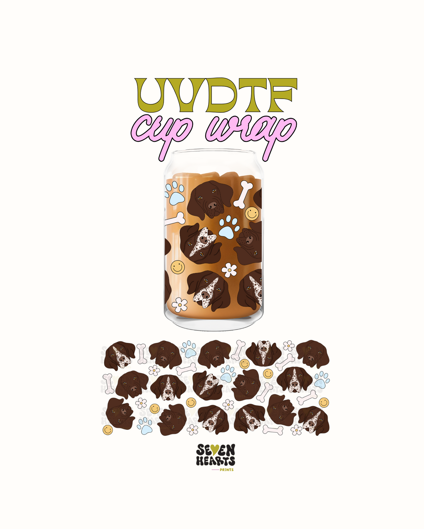 Pointer dog- UVDTF Cup Wrap