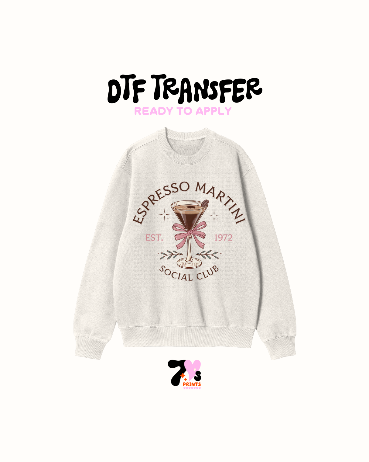Expresso Martini social club - DTF Transfer