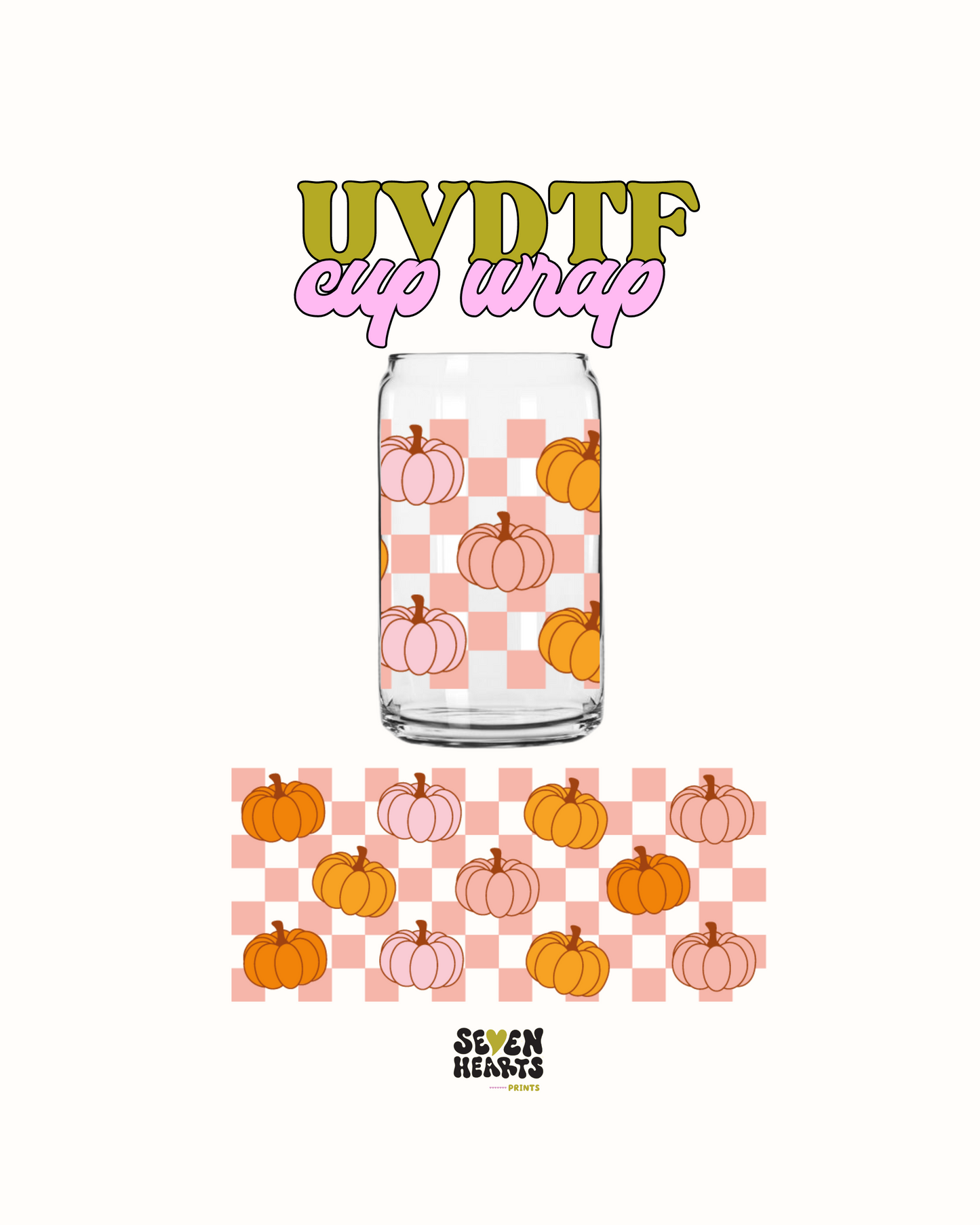 Calabaza a cuadros - UV DTF