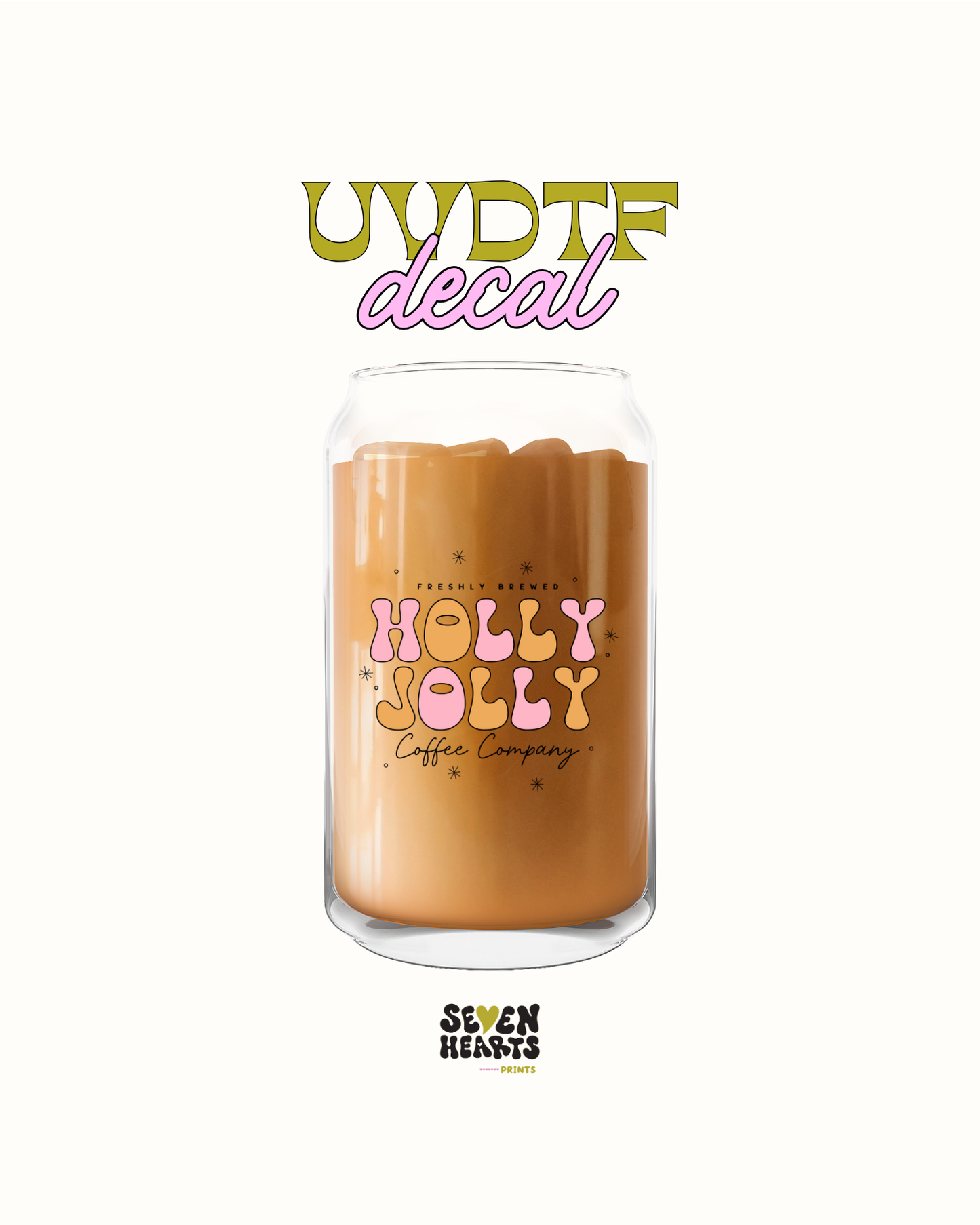 holly jolly coffee company - UVDTF Decal