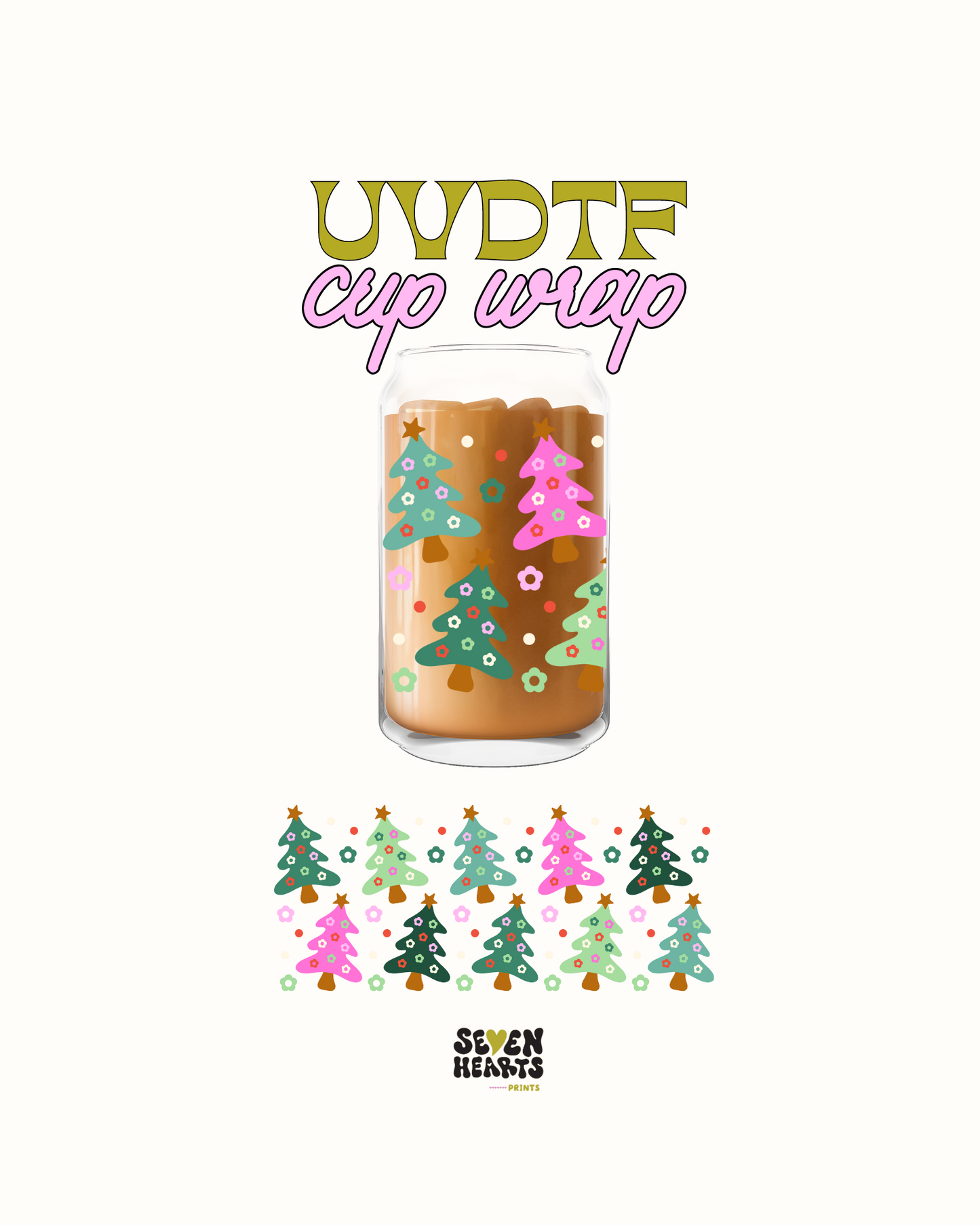 Christmas trees - UVDTF Cup Wrap