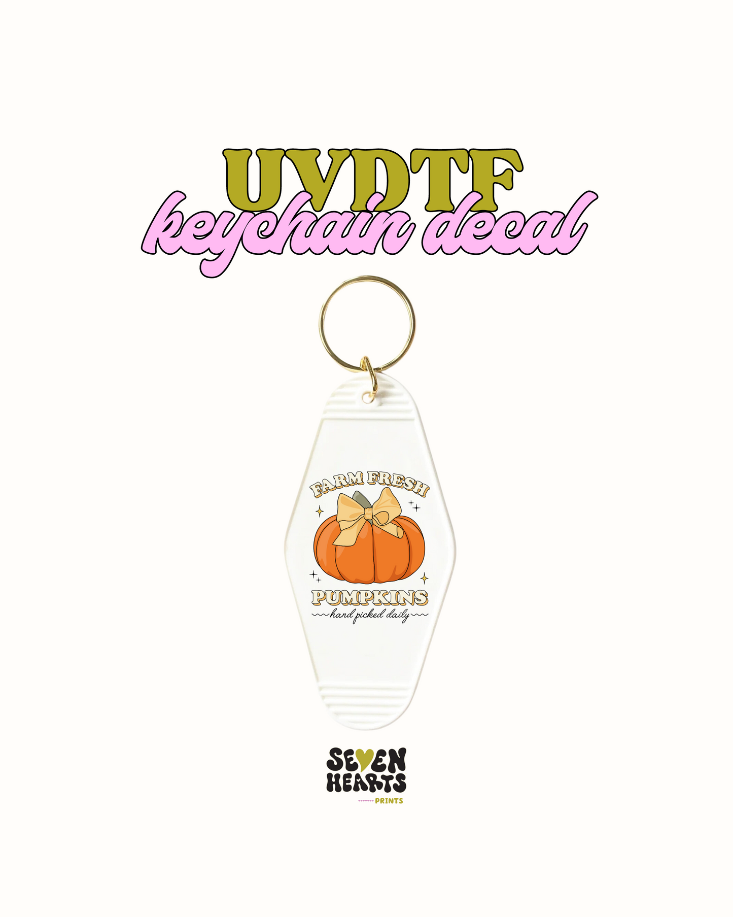 Farm fresh pumpkins - UVDTF Keychain
