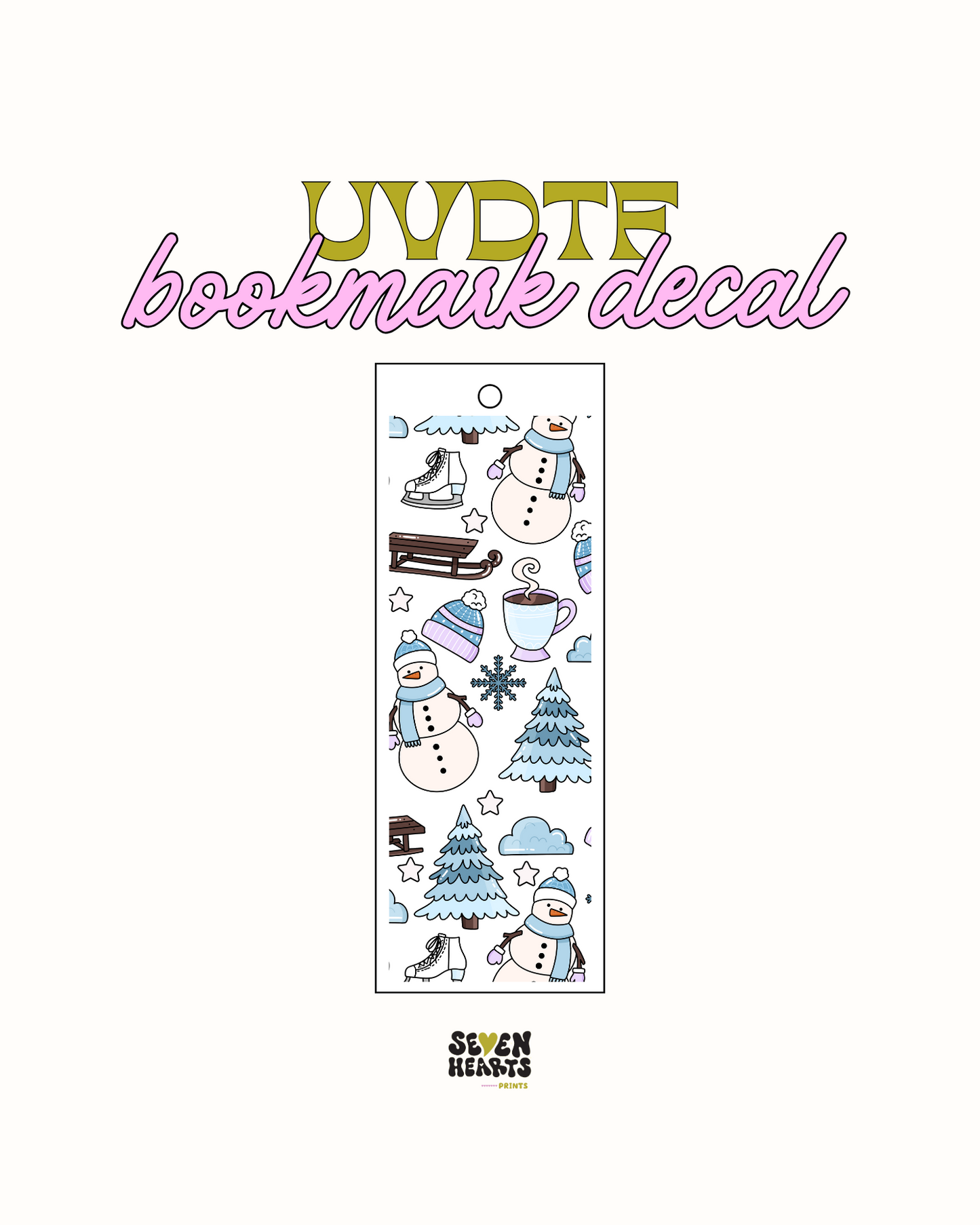 Snowmans- UVDTF Bookmark Decal