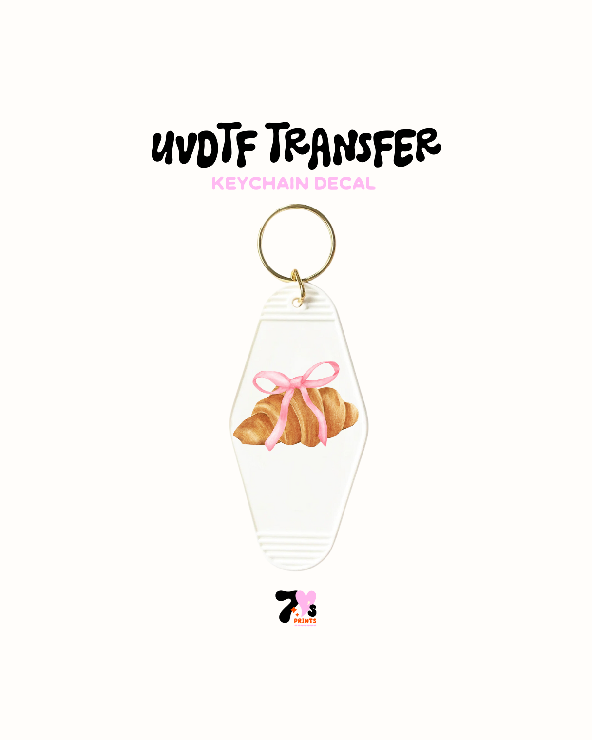 Bread with a bow - UVDTF Keychain