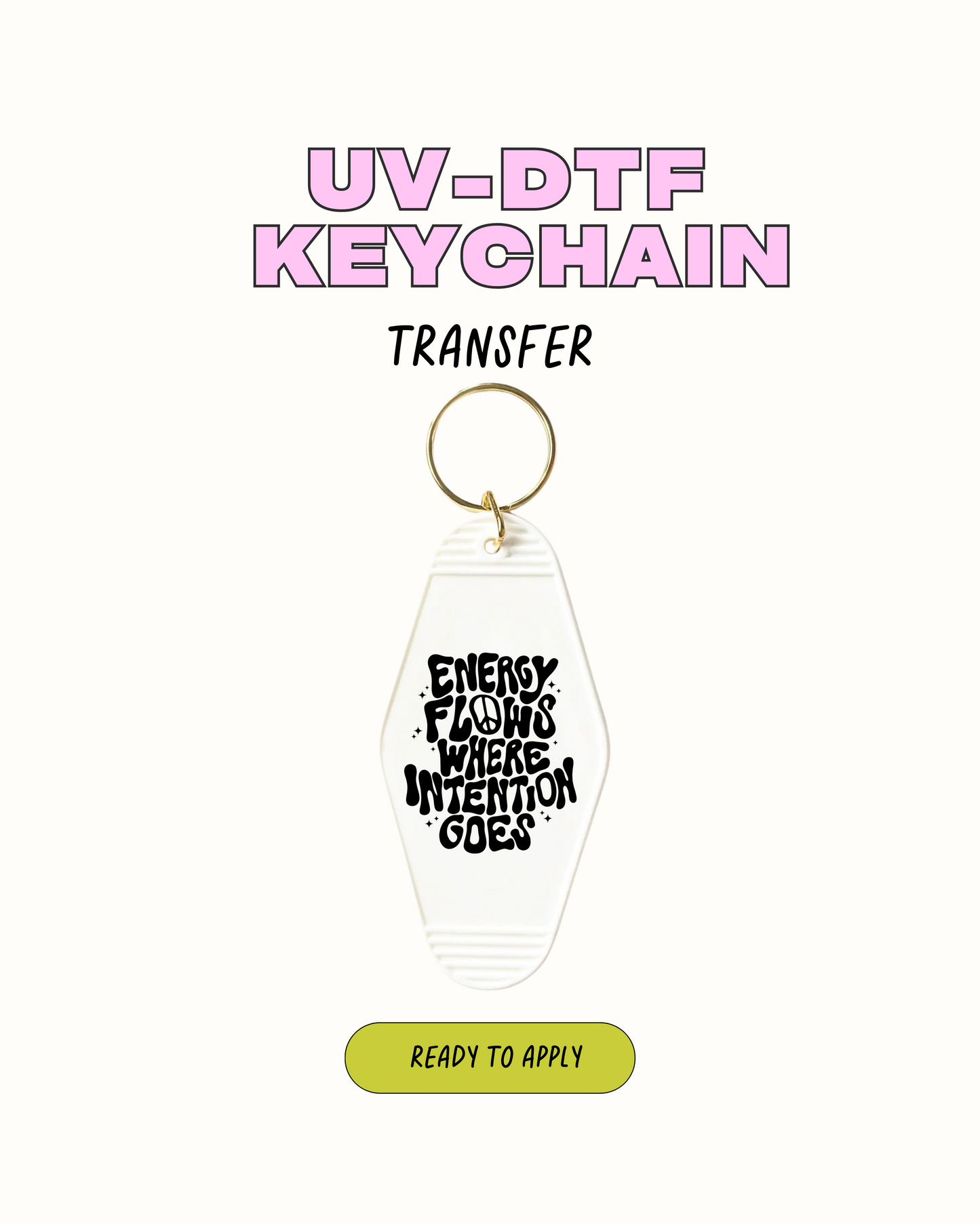 Energy flows - UVDTF Keychain