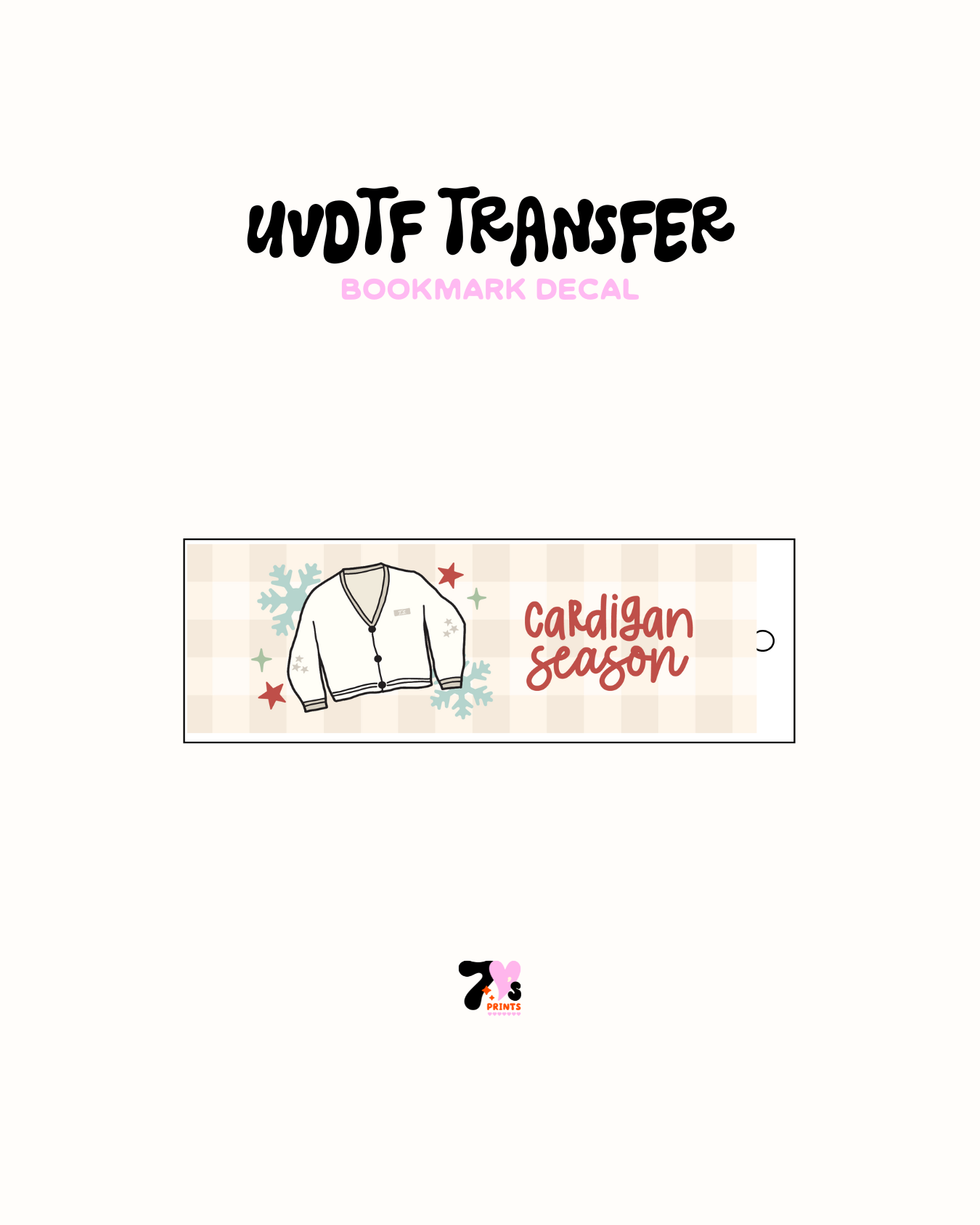 Cradigan Season - UVDTF Bookmark Decal