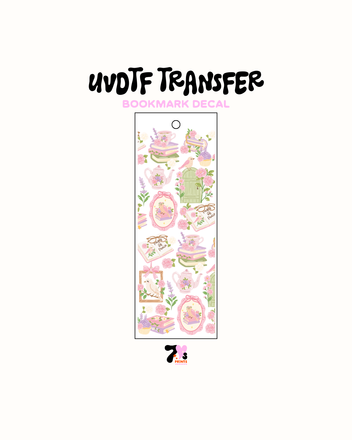 Coquette and books - UVDTF Bookmark Decal