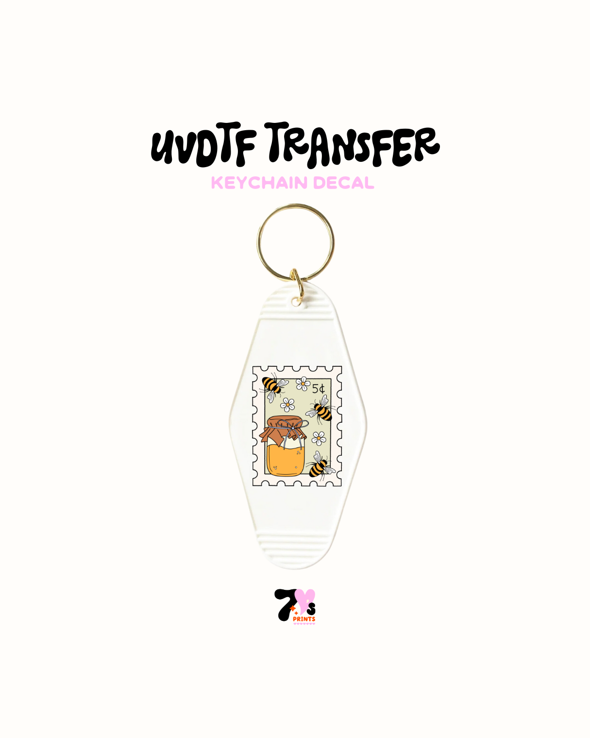 Honey stamp - UVDTF Keychain